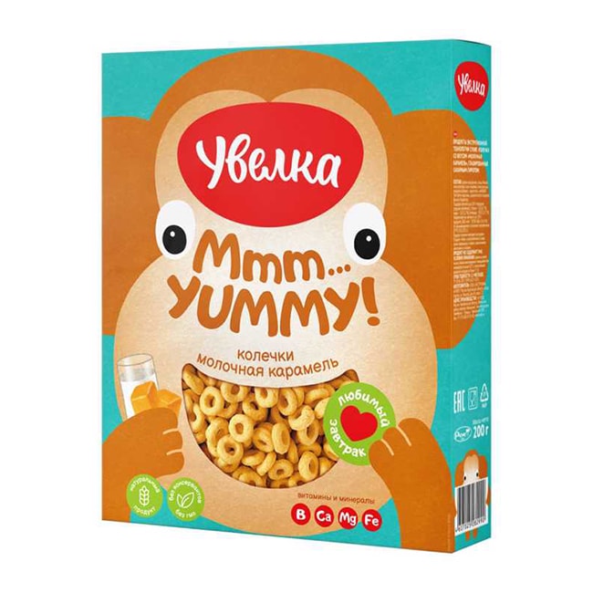 Увелка Колечки молочная карамель 200гр